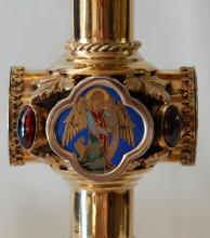 Solid silver gilt antique French Gothic Chalice.